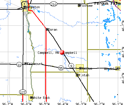 Campbell, MN map