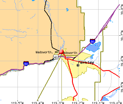 Wadsworth, NV map