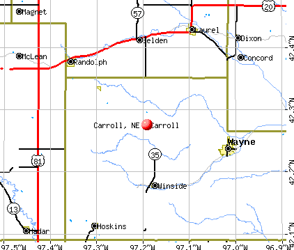 Carroll, NE map