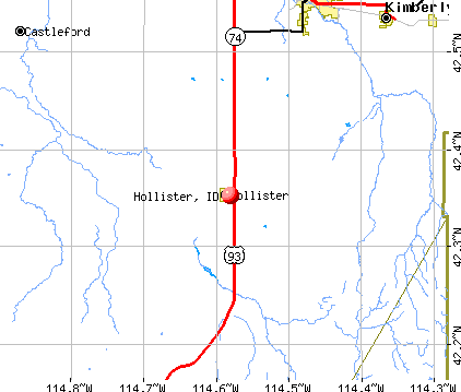 Hollister, ID map