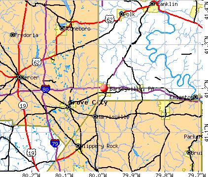 Barkeyville, PA map