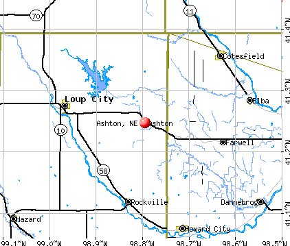 Ashton, NE map