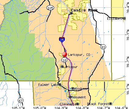 Larkspur, CO map