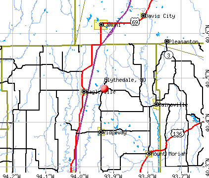 Blythedale, MO map
