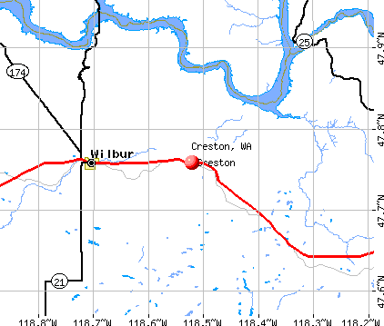 Creston, WA map