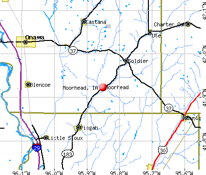 Moorhead, IA map