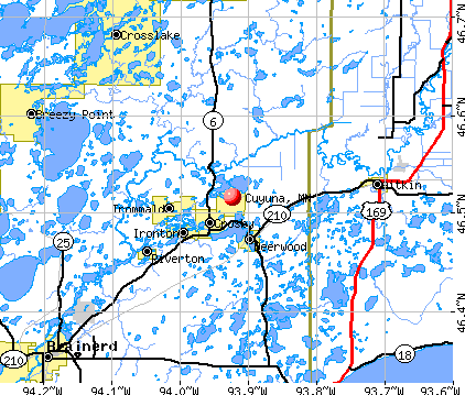Cuyuna, MN map