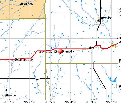 Grenola, KS map
