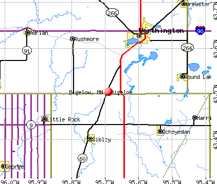 Bigelow, MN map