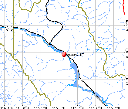 Noxon, MT map