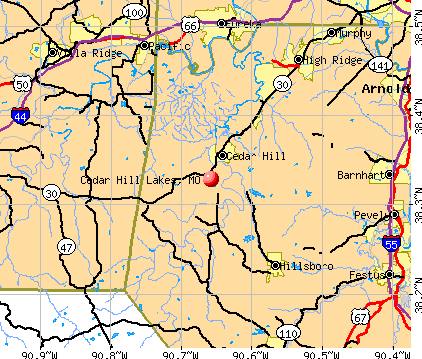Cedar Hill Lakes, MO map