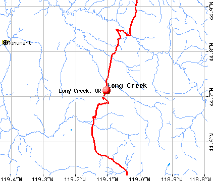 Long Creek, OR map