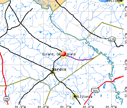 Girard, GA map