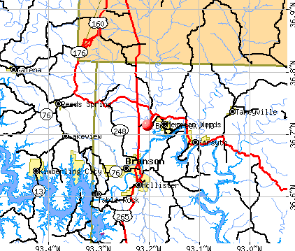 Bull Creek, MO map