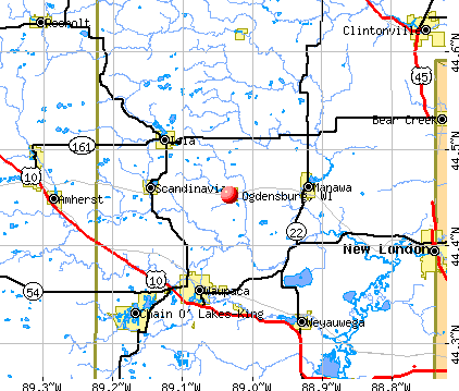 Ogdensburg, WI map