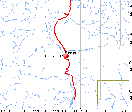 Seneca, OR map