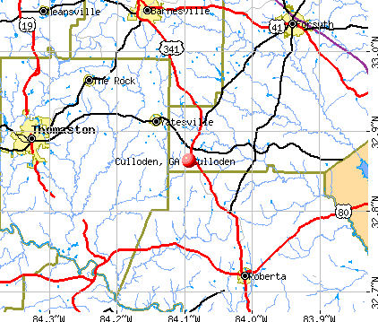 Culloden, GA map