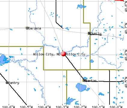Willow City, ND map
