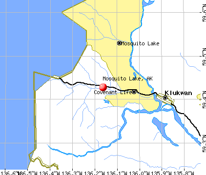 Mosquito Lake, AK map