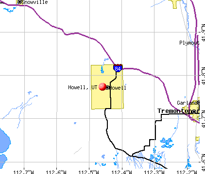 Howell, UT map