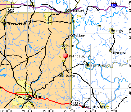 Petrolia, PA map