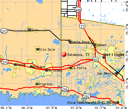 Ratamosa, TX map