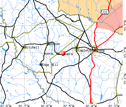 Avera, GA map
