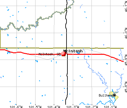 McIntosh, SD map
