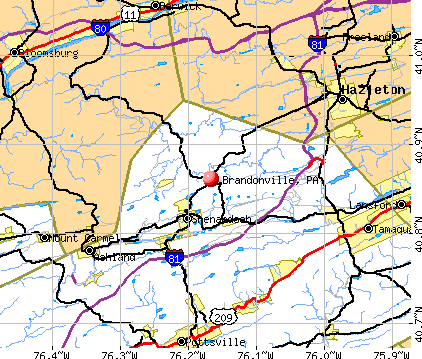 Brandonville, PA map