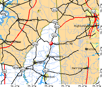 Goldsboro, MD map