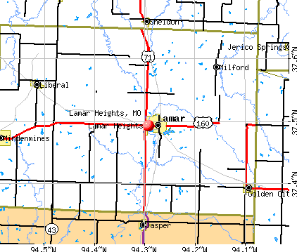 Lamar Heights, MO map
