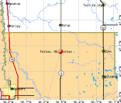 Felton, MN map