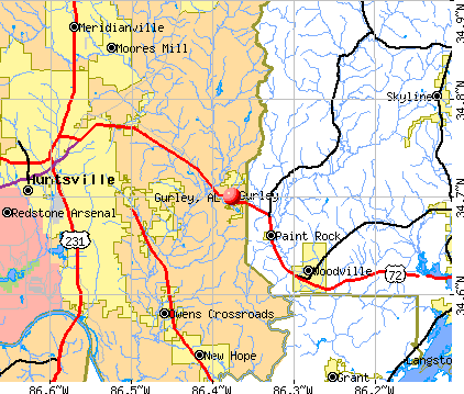 Gurley, AL map
