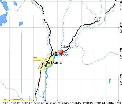 Gakona, AK map