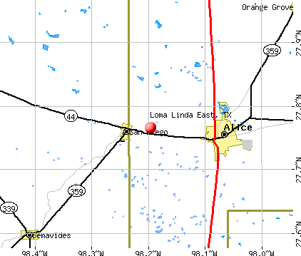 Loma Linda East, TX map