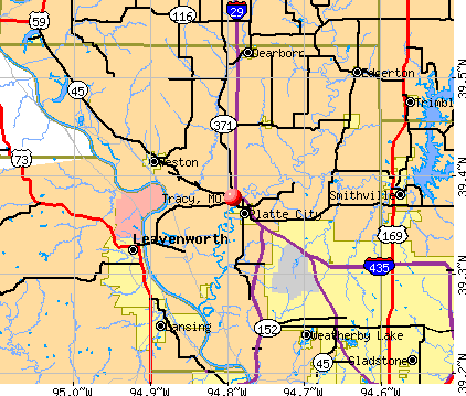 Tracy, MO map