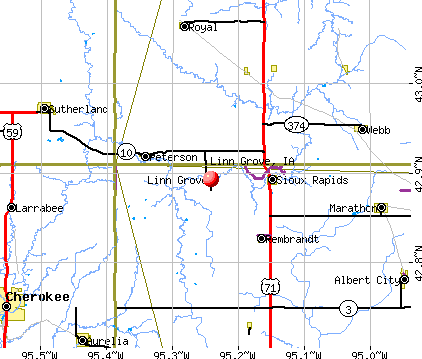 Linn Grove, IA map