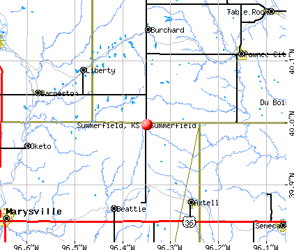 Summerfield, KS map