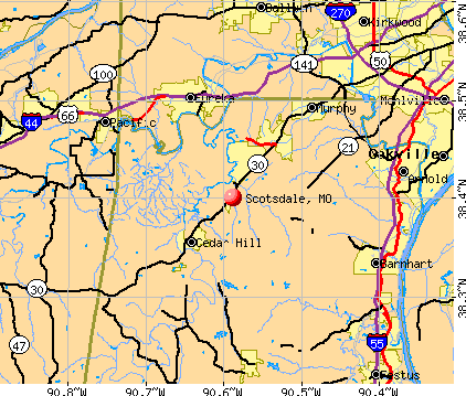 Scotsdale, MO map