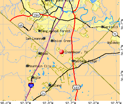Creedmoor, TX map