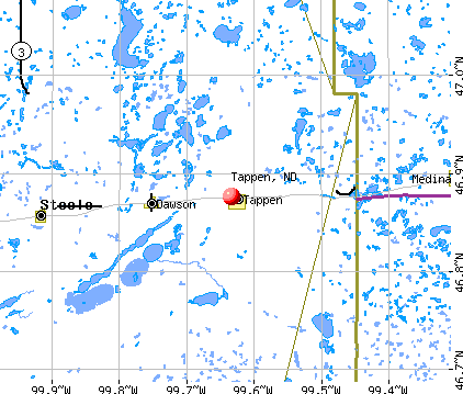 Tappen, ND map
