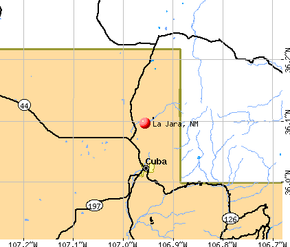 La Jara, NM map