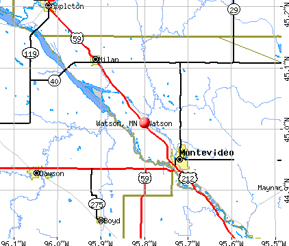Watson, MN map