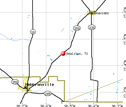 Realitos, TX map