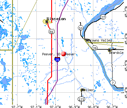 Peever, SD map