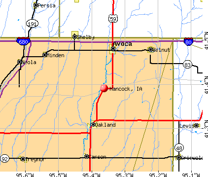 Hancock, IA map