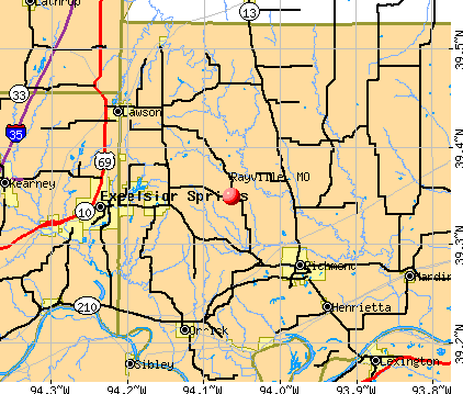 Rayville, MO map