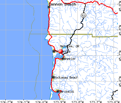 Nehalem, OR map