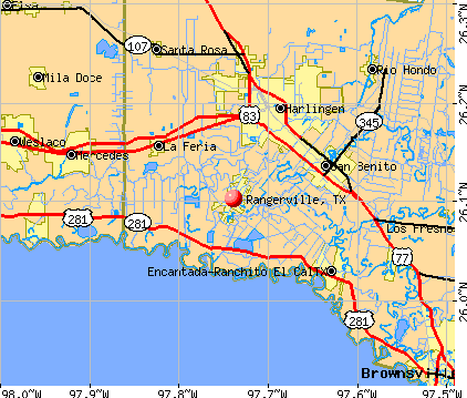 Rangerville, TX map