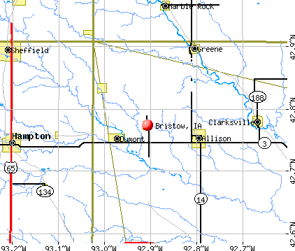 Bristow, IA map